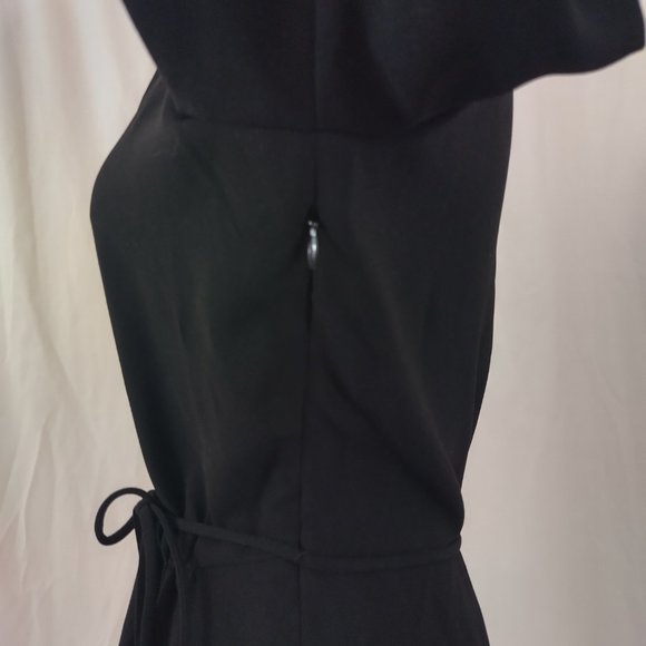 J. Crew Black Faux Wrap Long Sleeve Top 2 - Picture 4 of 7